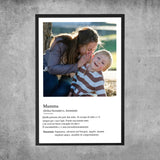 Poster personalizzato - Definizione mamma