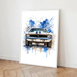 Poster personalizzato - Auto ad acquerello