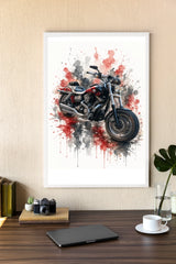 Poster personalizzato - Moto ad acquerello
