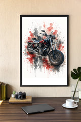 Poster personalizzato - Moto ad acquerello