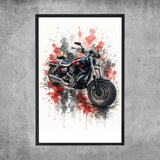 Poster personalizzato - Moto ad acquerello