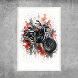 Poster personalizzato - Moto ad acquerello