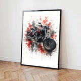 Poster personalizzato - Moto ad acquerello