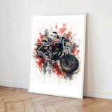 Poster personalizzato - Moto ad acquerello